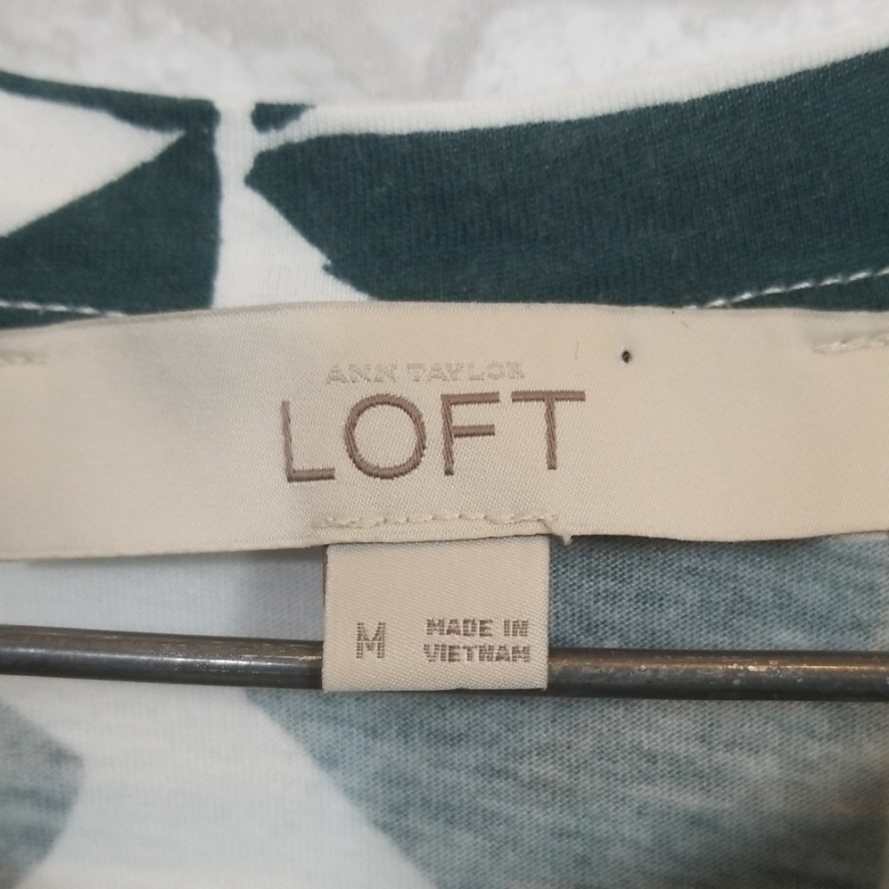 Loft Triangle Print Blouse Size Medium - image 3